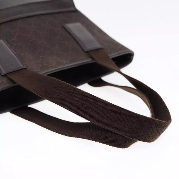 GUCCI GG Canvas Tote Bag Outlet Brown Silver 180450 Auth - Picture 4 of 16